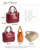 Sakura Genuine Leather Made in Elegant and Handbag, Japan, Beautiful... (Grey Beige)