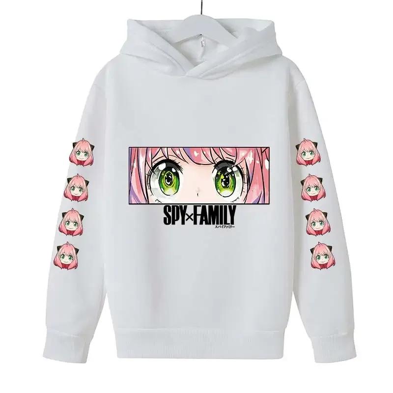 SPY X FAMILY Anya Forger Cute Girls Hoodies Cartoon Printed Sweatshirt Hoodies Children's Clothing Girls Spring Autumn Hoodie