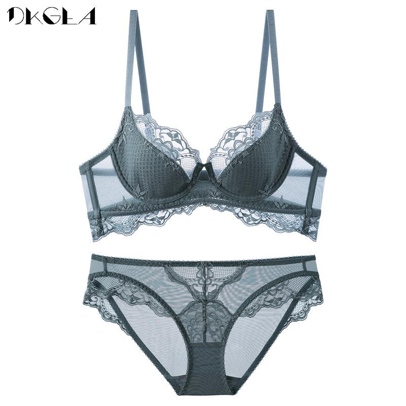 

DKGEA тонкий бюстгальтер с кружевным бюстгальтером женское нижнее белье больших размеров сексуальное 85C синий