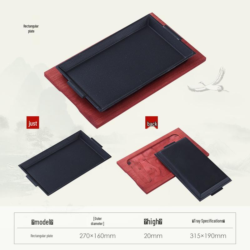 Домашний теппаньяки гриль: Круглая и прямоугольная сковорода для корейского барбекю, стейка и рыбы