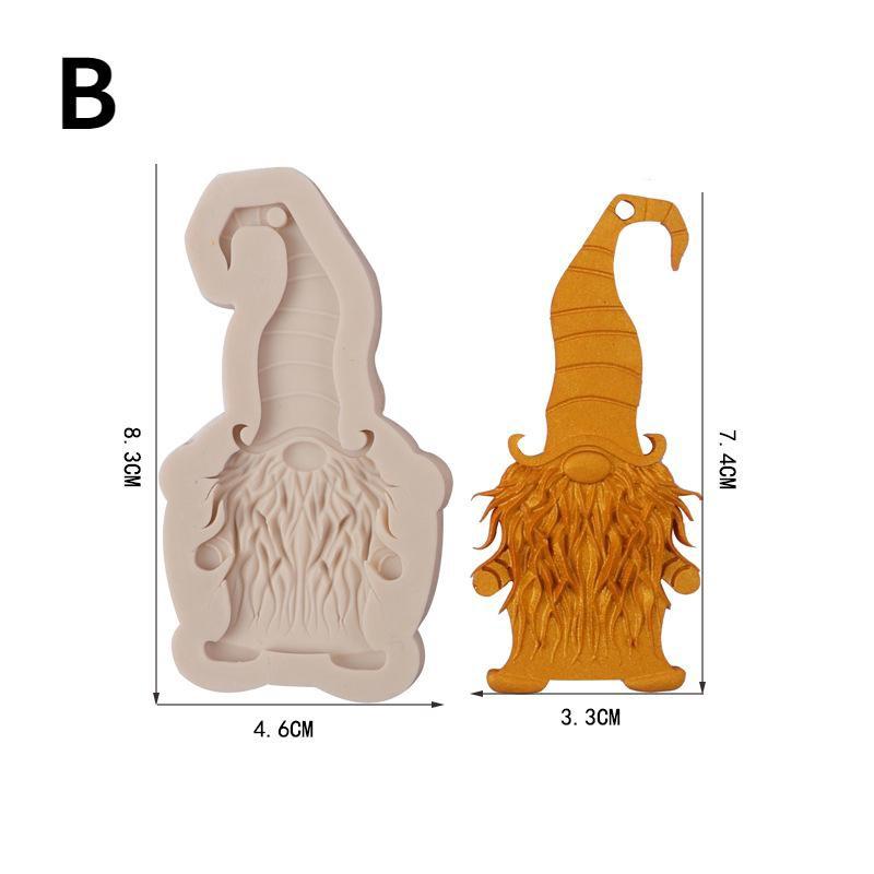 

1 шт. Форма для силиконовой головы Санты Инструменты для украшения рождественского торта Силиконовые формы для торта из мастики Санта-Клауса для выпечки Сахарная паста B