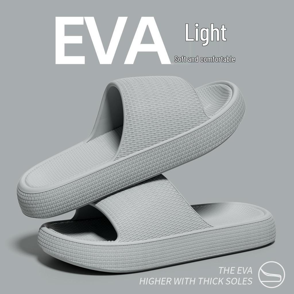 Jie Liya Small Grid Women's and Men's Non-slip EVA Slippers - Summer 2025 Collection for Indoor Comfort and Fresh Feet.