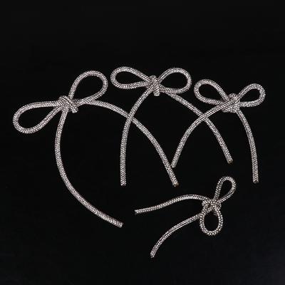 Sliver Sparkly Full Diamond  Bow-Knot Brooches Women Blazer Diamond-Encrusted Butterfly Knot Pin Brooches Jewelry Gift