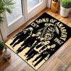1PC Biker gang with skull emblem Carpet for Living Room Bedroom Sofa Home Decor Rus Non-slip Floor Mat Luxury Gift