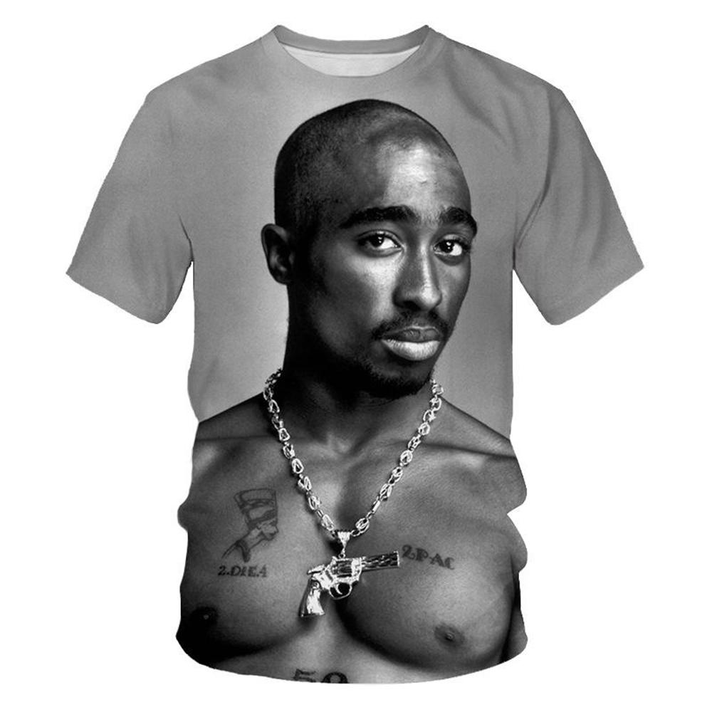 Summer fashion personality 3D printed hip-hop artist s cool trendy street rock T-shirt for men M