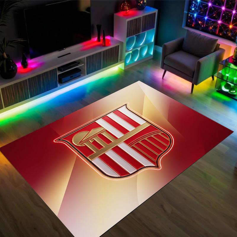 Sunderland Football Design Crystal Velvet Carpet Cozy Non?Slip Printed Rug For Bedroom Living Room Entrance