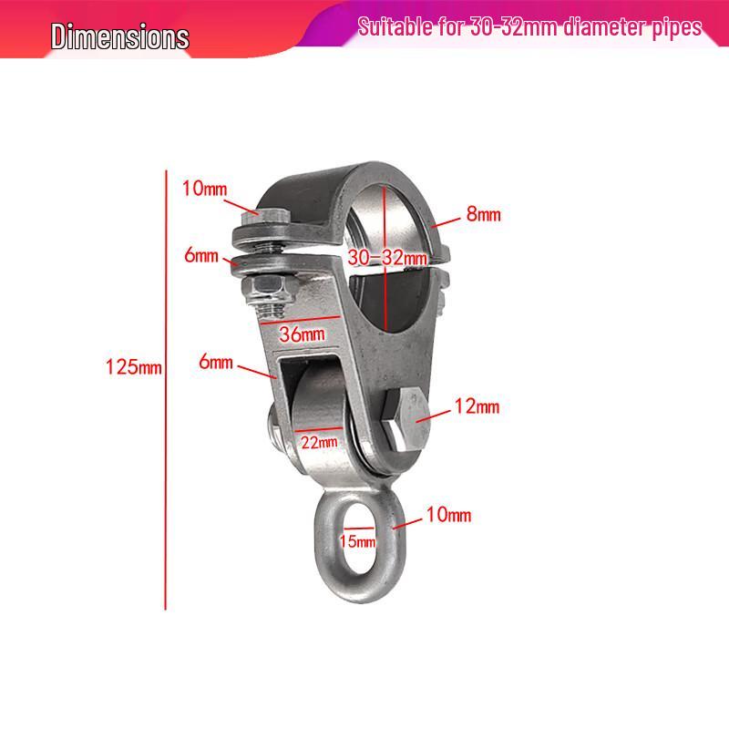 

Heavy Duty Stainless Steel Round Tube Bearing Swivel Hook