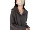 Solid color fashionable simple pullover sweater women's autumn and winter new versatile loose and thin knitted sweater top