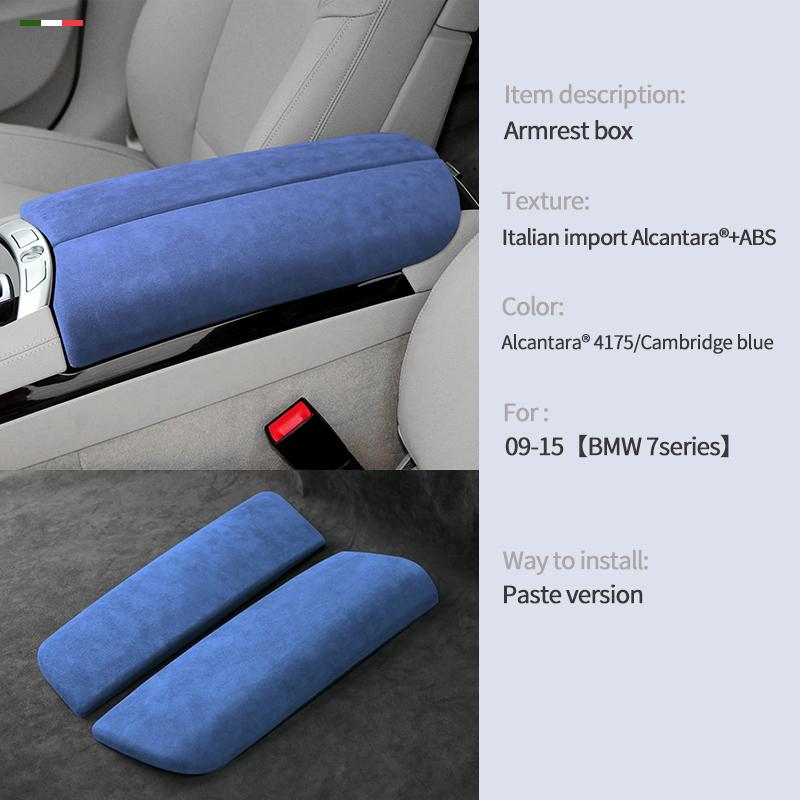 for BMW 7 Series F01 F02 F03 F04 2009 2010 2011 2012 2013 2014 2015 Car Center Console Armrest Trim Cover Alcantara Suede