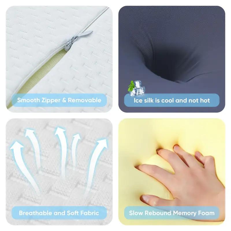 Memory Foam Cervical Pillow for Neck Pain Relief Ergonomic Orthopedic Neck Support Side Back Stomach Sleepers Ideal Gift