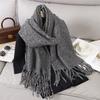 Luxury 2 Colours Cashmere Scarf Women Autumn Winter Shawl Pashmina Handkerchief Lady Pareo Soft Outdoor Windproof Travel Bufanda