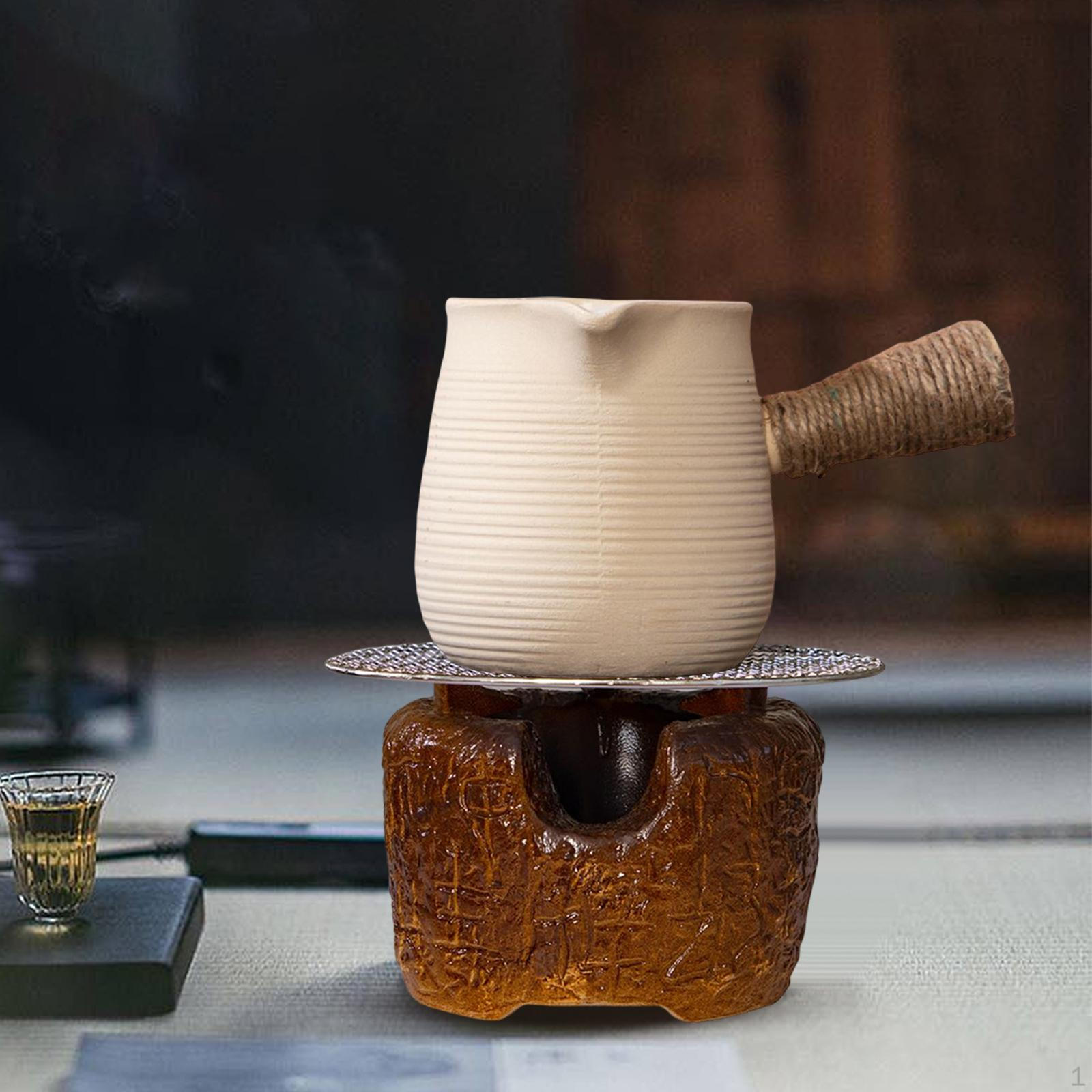 Ceramic Teapot Anti Scald Rope Wraps Handle Chinese Traditional Tea Infuser for Restaurant