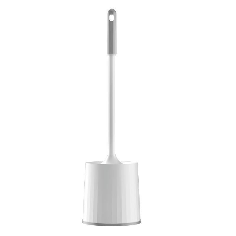 Wall-Mounted Bathroom Toilet Brush Set with Base - No Dead Corner Cleaning Solution
