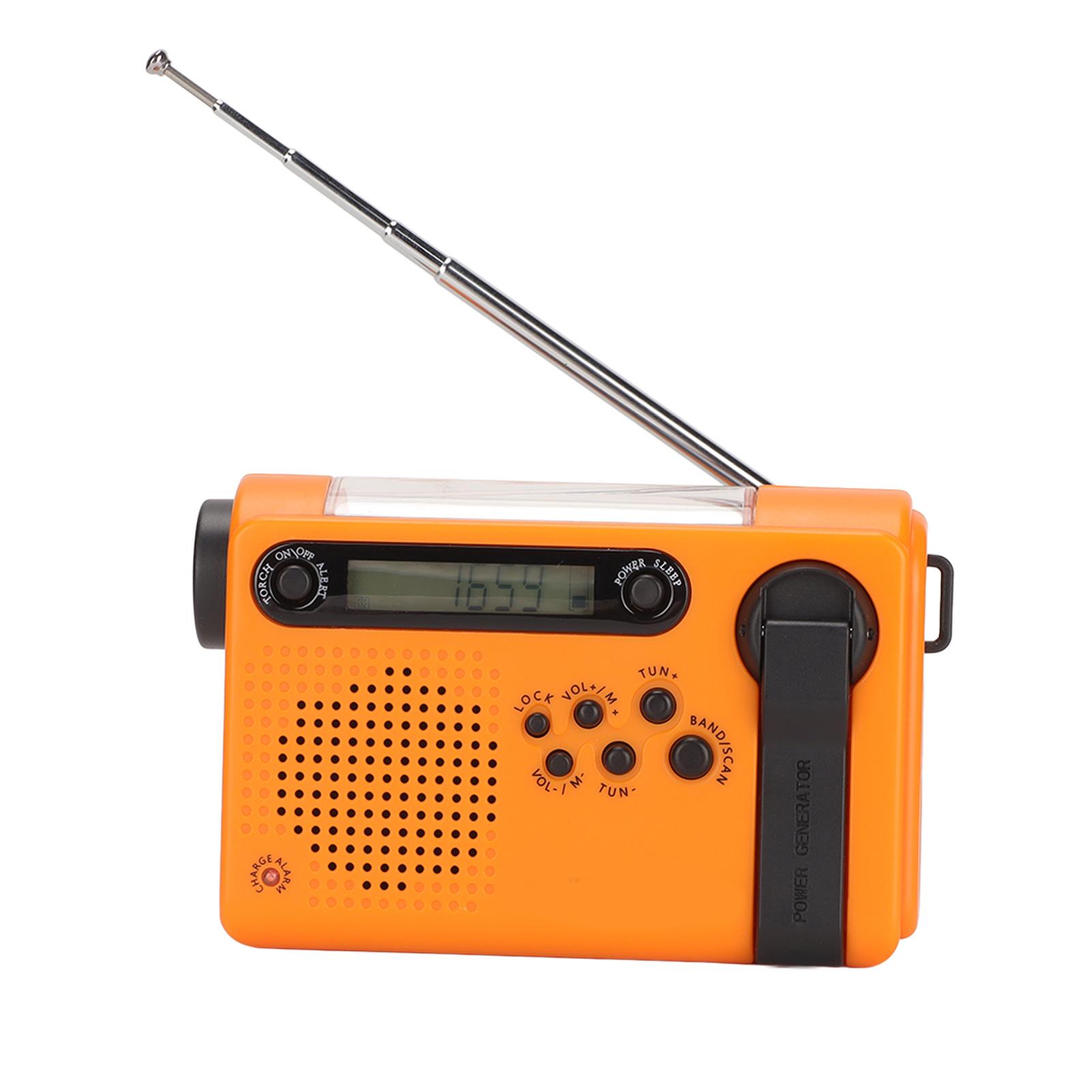 

Аварийное радио Портативный SOS Сигнализация Большой объем памяти FM AM SW Солнечная зарядка Полный диапазон оранжевый