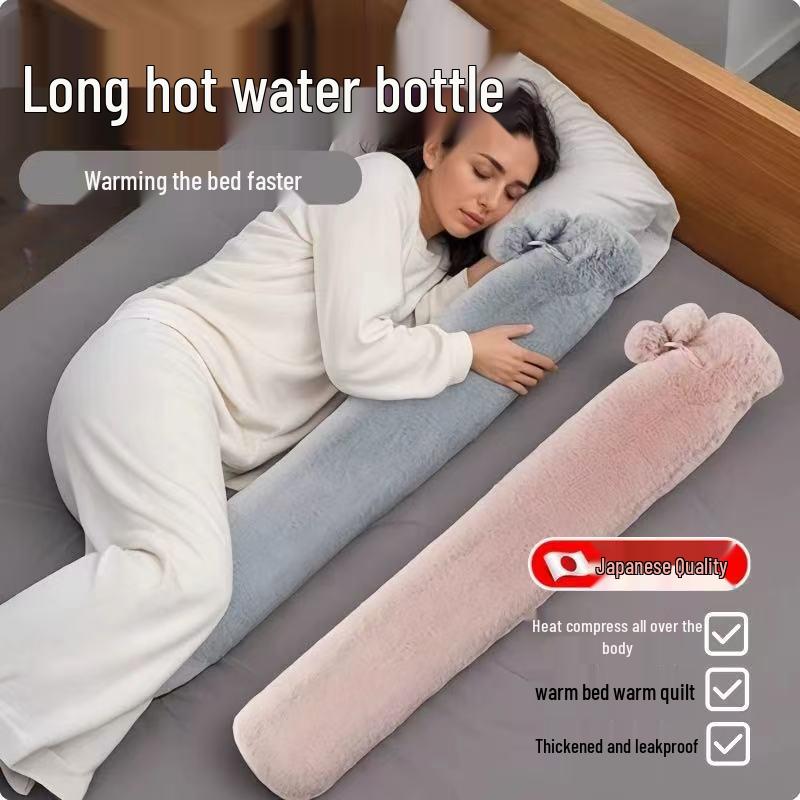 Garrafa de Água Quente Longa: À prova de explosão, Aquecedor de mãos estendido, Aquecedor de cama tamanho grande para mulheres