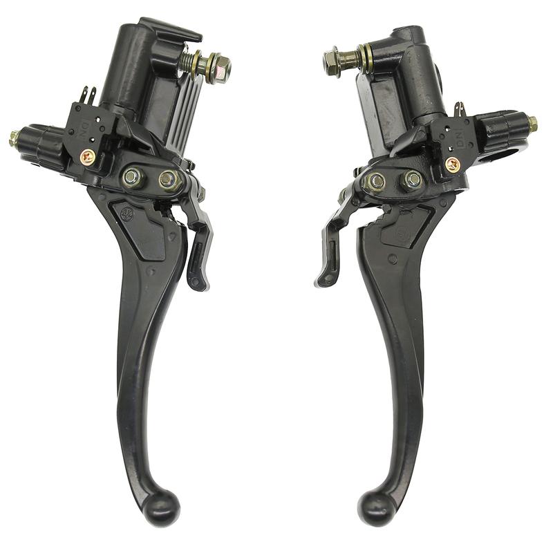 2pcs ATV GY6 Motorcycle Left / Right Upper Front /Rear Brake Pump Hydraulic Clutch Pump With Handle Parking Lock for 150cc 250cc
