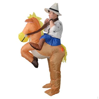 Inflatable Costume Clothes Riding A Horse for Cosplay Halloween