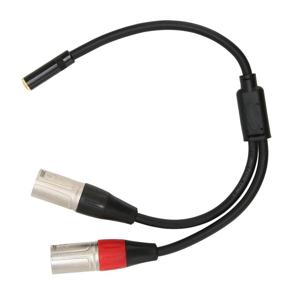 Plug and Play 3.5mm 1/8 To XLR Microphone Cable 3.5mm To 3Pin XLR Y Split Cable  Studio Equipment