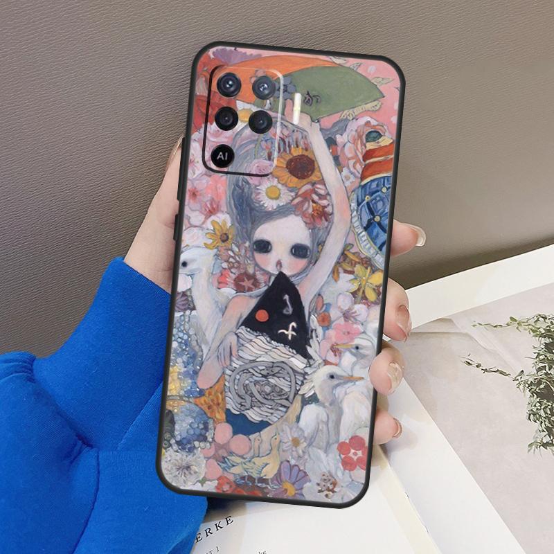 Aya Takano Case For Oppo A94 A74 A54 A80 A60 A40 A18 A38 A58 A78 A98 A96 A76 A16 A15 A17 A57 A77 A5 Pro