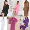 Luxurious Coral Fleece Warm Bathrobe For Men And Women Flannel Winter Kimono