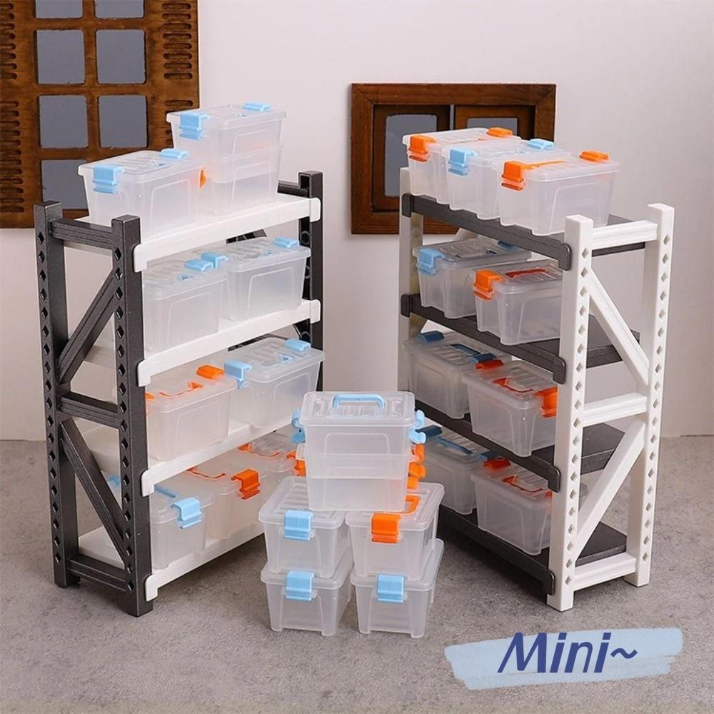 5pcs Transparent Mini Storage Box Waterproof Mini Storage Drawer Beading Storage Case  Desk