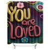 You Are Loved Colorful Design Waterproof Shower Curtain for Bathroom Decor, High-Quality Material and Easy To Clean