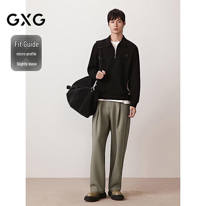 GXG Men's Textured Half-Zip Polo Sweatshirt