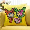 T-Tokidoki-S   Various Sizes Square Pillow Case For Car Home Bedchamber Decor