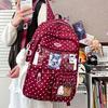 Schoolbag Korean Version Ins Polka Dot Backpack Bag Cute Star Versatile Junior High School Student Schoolbag Large Capacity Casual Backpack