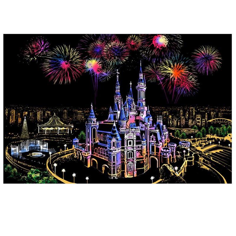 City Night View Scratch Art – DIY Kreatives Handgemachtes Malen Geschenk für Beste Freundin