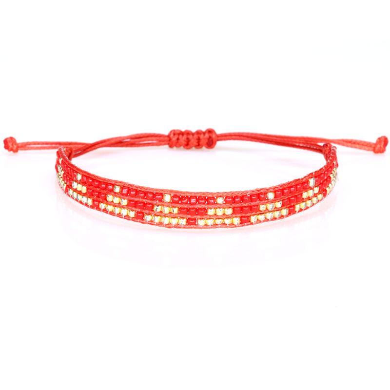 

Богемный браслет ручной работы плетеный дружба плетеный веревка цепочка бисер браслет разноцветный Миюки регулируемый бисер Bracelet Style F