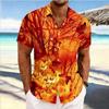 2026Men's Spring New Short-sleeved Shirt Natural Butterfly High-definition 3D Printed Shirt Hawaiian Outdoor Party Clothes Men's