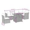 VidaXL Garden Lounge Set with Cushions 7 Pcs, Patio Sofas, Patio Furniture Set, Outdoor Furniture, Black 3270852
