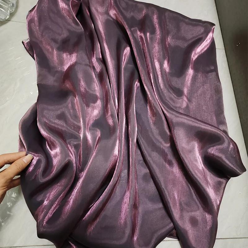 Wide 150cm 1Yard Mermaid Girl Gradient Color Fantasy Satin Fabric for Wedding Dress Hanfu Fashion Clothing Diy Sewing Cloth