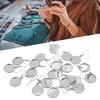 20pcs 16mm Earring Blank Bezels Stainless Steel Blank Bezel Earring Trays  Resin Pendants
