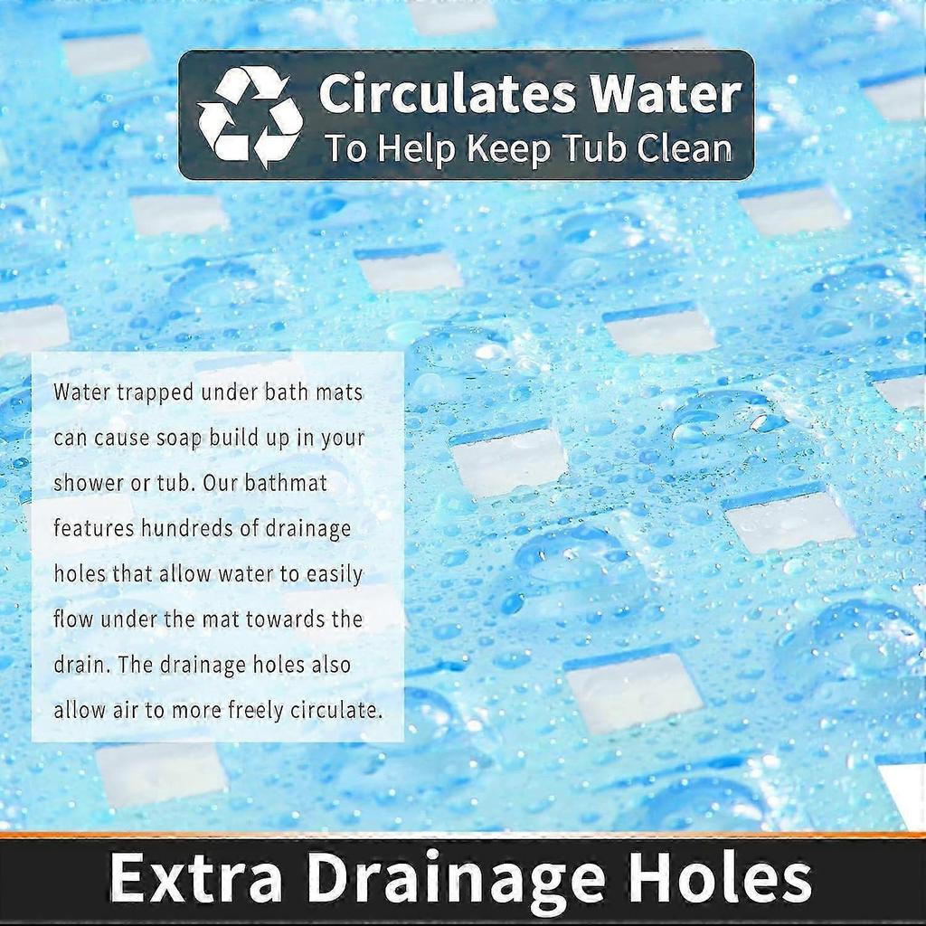 Non-Slip Bathtub Mat, 34.5x15.5 Inch, Machine Washable, BPA & Latex Free 2025