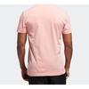 Adidas T Shirts Men's Pink Crew Neck Moderate Straight Fit FT8829