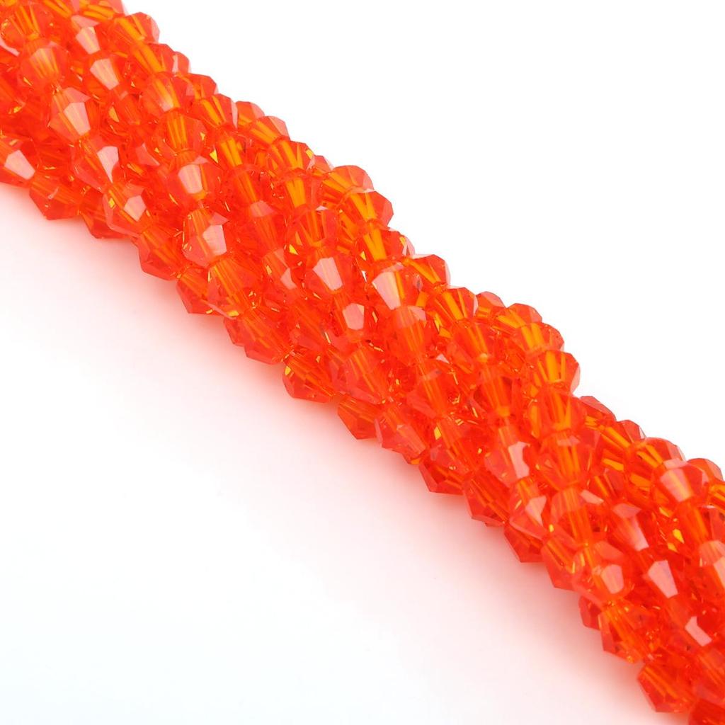 6mm DIY Colored Glass Crystal Pointed Beads for Jewelry and Phone Chain Accessories