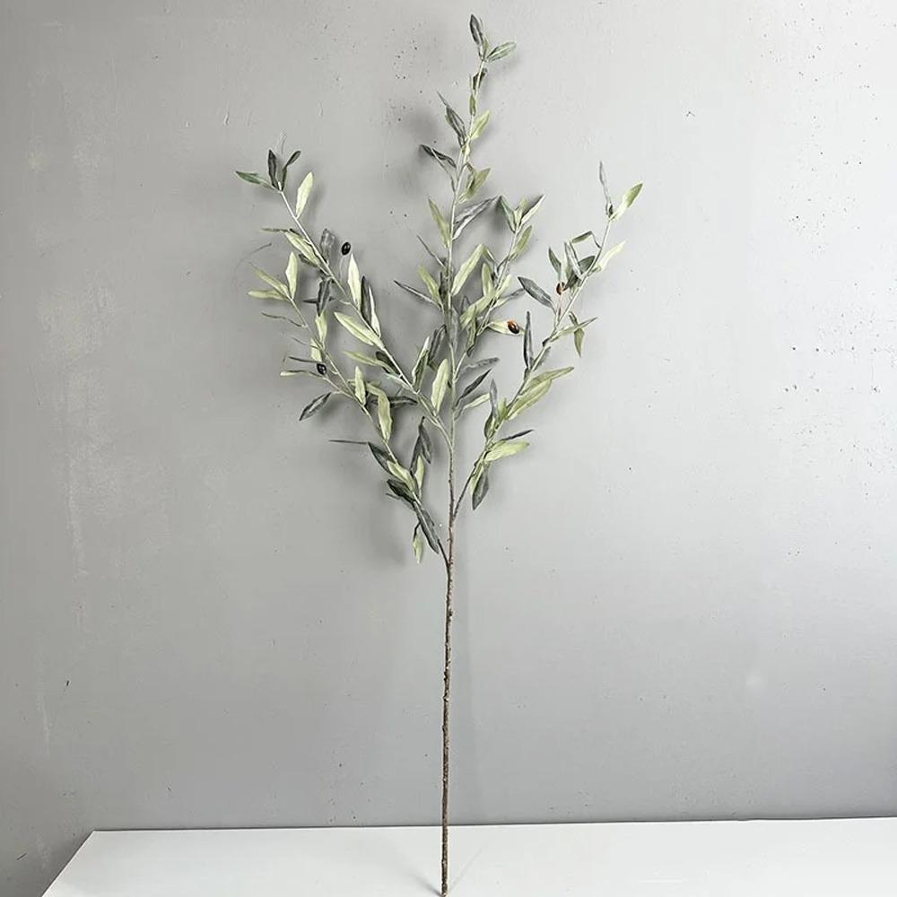 Mit Früchten Künstlicher Olivenzweig Plastik Falsche Olive Baum Vase Arrangement