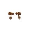 Three-dimensional gold rose bright diamond stud earrings romantic retro exquisite high-end earrings