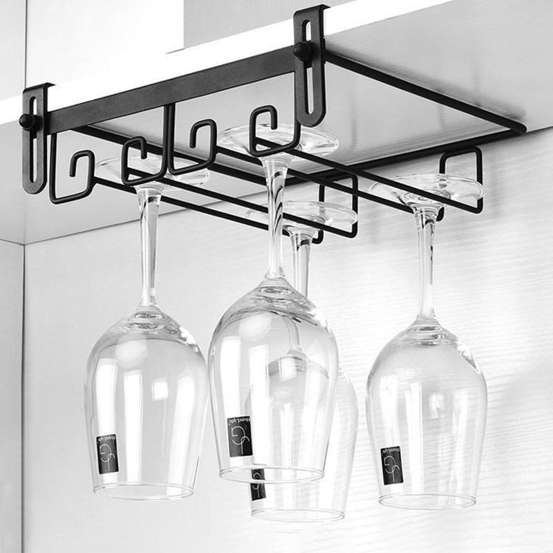 002C037 Wine Glass Rack 2 Rows Under Cabinet Stemware Wine Glass Holder Hanger A