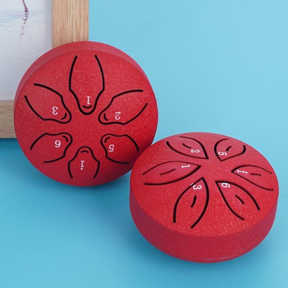 3 Inch Mini Hand Pan Drums 6-Tone Meditation Drum Steel Tongue Drum Set  Beginner