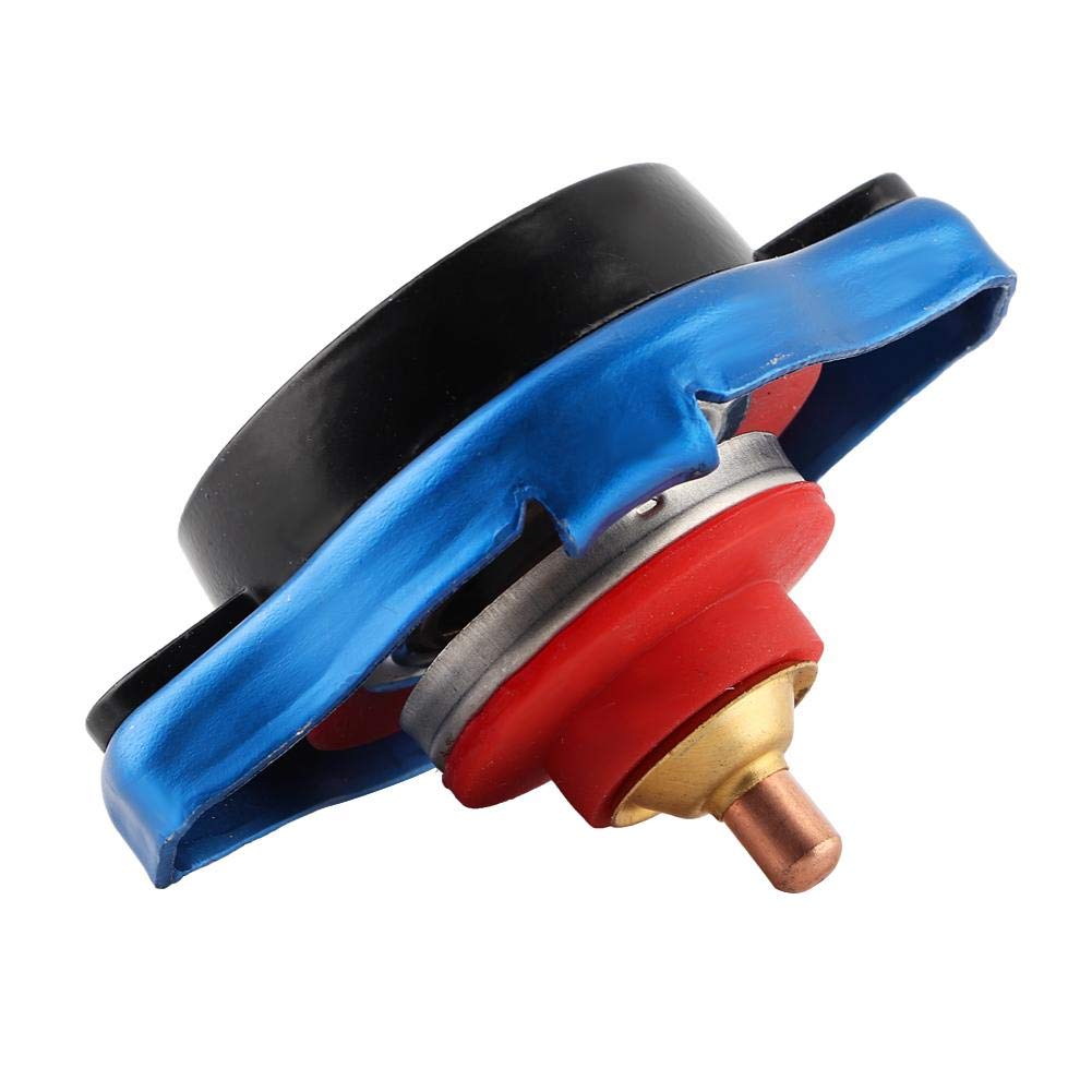 Elerose Tank Kühlerdeckel, Auto Kleiner Kopf Thermostatdeckel Abdeckung Druckbereich mit Temperaturanzeige (1.1 bar)