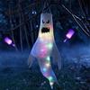 Festival Party Supplies 47 Inch Halloween Hanging Ghost Windsock with LED Lights, Luminous Flying Ghosts Knitted Fabric Flag Wind Socks for