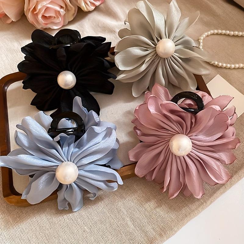 1PcVintage Pearl Flower Hair Clip Suitable All Seasons,versatile Daily Use,fashionable Exquisite, with A Stable Grip on The Hair