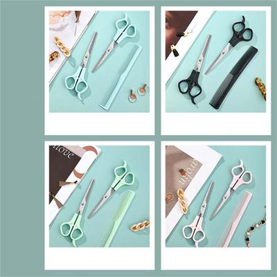 Hair Cutting Set With Bangs, Hair Scissors For Thinning Teeth, Flat Cutting Tools, Stainless Steel Hair Scissors