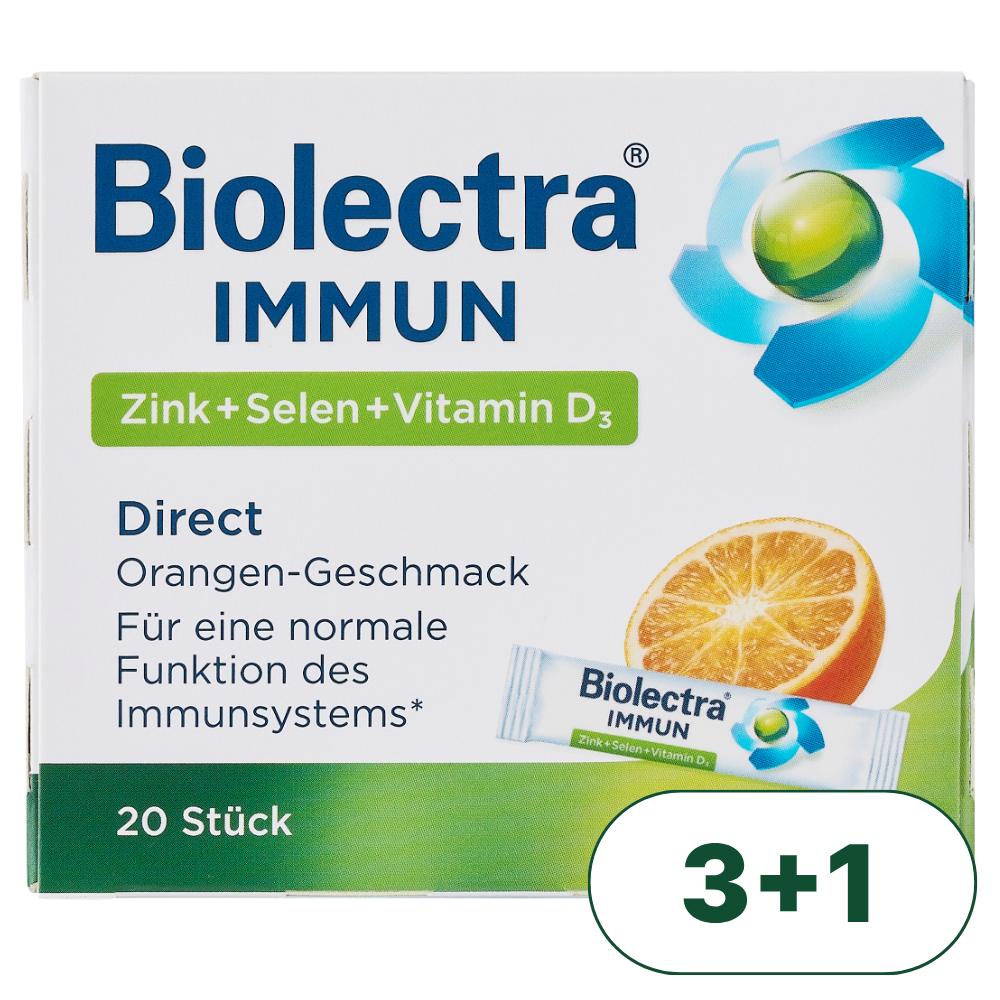 Biolectra Zinc Selenium Immune Direct (4 boxes of 20 packets, 80-day supply) Germany, 4 pcs, 20 doses