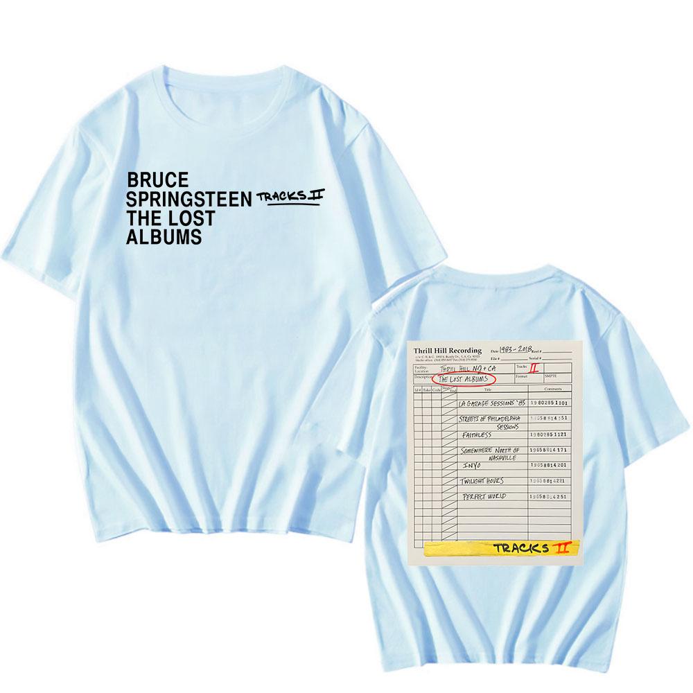

БРЮС СПРІНГСТІН Tracks II: Футболка The Lost Albums з коротким рукавом чоловіча унісекс вуличний одяг футболки літо бавовна чоловіки жінки футболка топи L