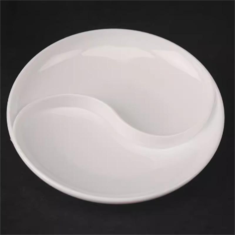 10-Hole Round Plastic Art Painting Palette for Beginners - White, Thickened, Child-Friendly Ink Dish