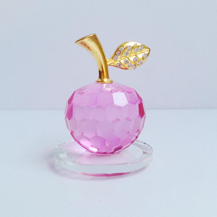 Crystal Apple Christmas Eve Craft Souvenirs Gifts Counter Decoration Ornaments for Home Decorations